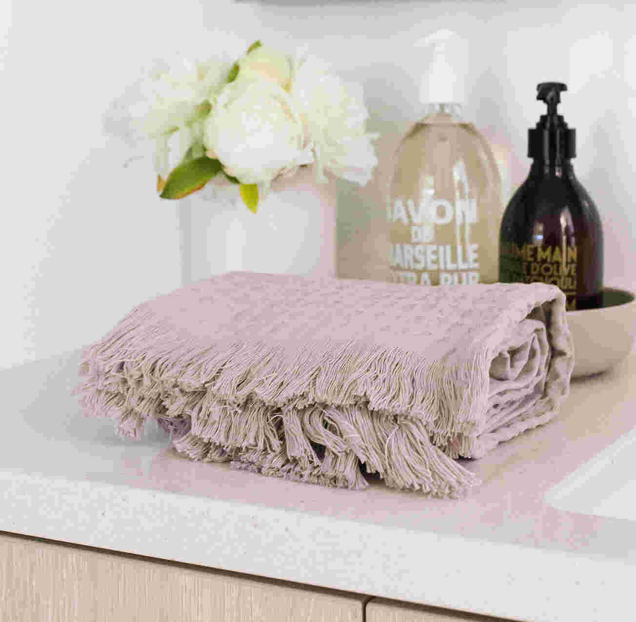 towels and savon de marseille